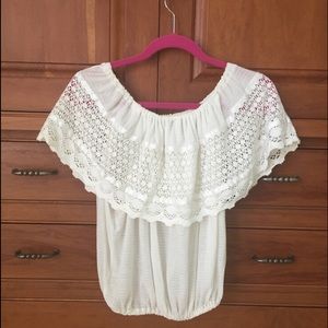 Free people off the shoulder lace top