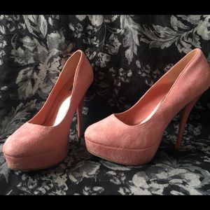 Pink platform heels