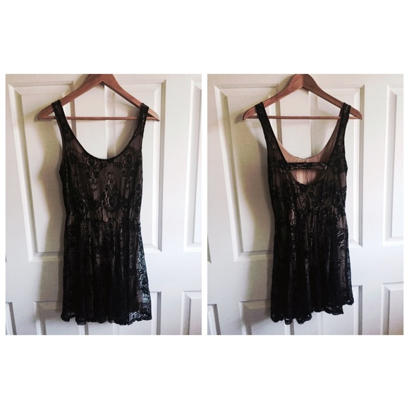 Lace Bronze Skater Dress