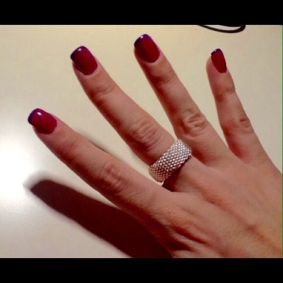 🔴ONLY 1 LEFT🔴925 Plated Mesh Ring - Picture 2 of 3
