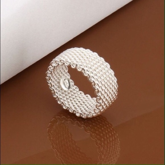 🔴ONLY 1 LEFT🔴925 Plated Mesh Ring - Picture 3 of 3