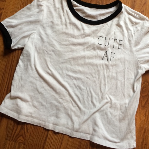Cute Af Graphic Tee Crop Top
