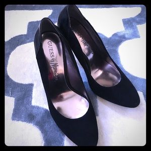 Guess by Marciano Black Suede Heels