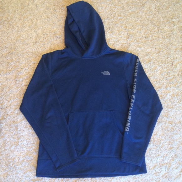 Blue North Face hoodie