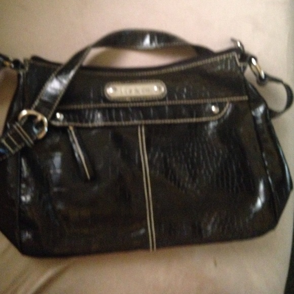 😊Liz & co. Black crocodile purse , Beautiful ! - Picture 1 of 2