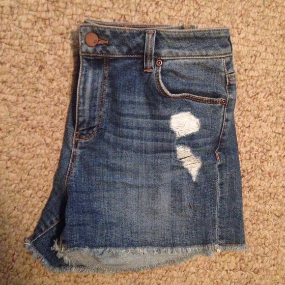Distressed Denim Shorts