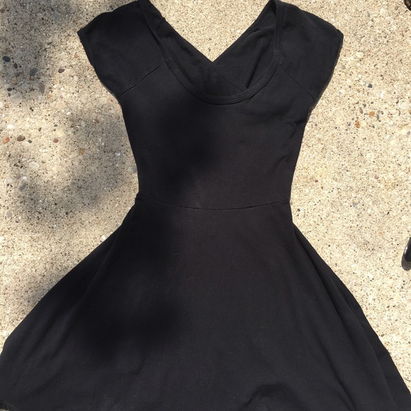 Brandy Melville Black Crossed Back Dress