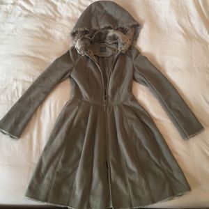 A/X Vegan suede and fur winter coat