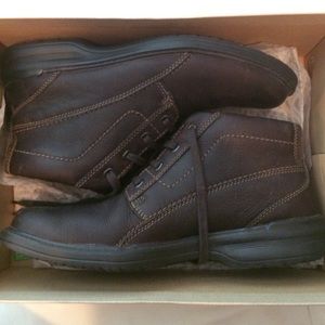 Mens Brown Clarks Sherwin High Chukka Boots