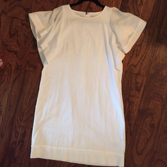 j.crew white shift dress
