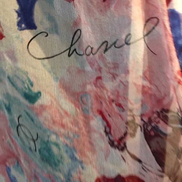 🌺 💯AUTHENTIC CHANEL FLORAL SILK SLIP DRESS🌺💕🌺 - Picture 3 of 4