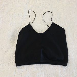 Free people black crop top xs