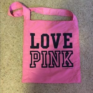 Love Pink tote bag cross body