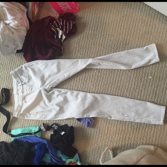 pinstriped jeggings