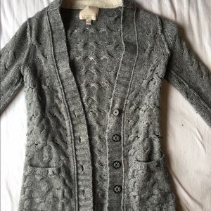 Banana Republic Grey Button Down Cardigan