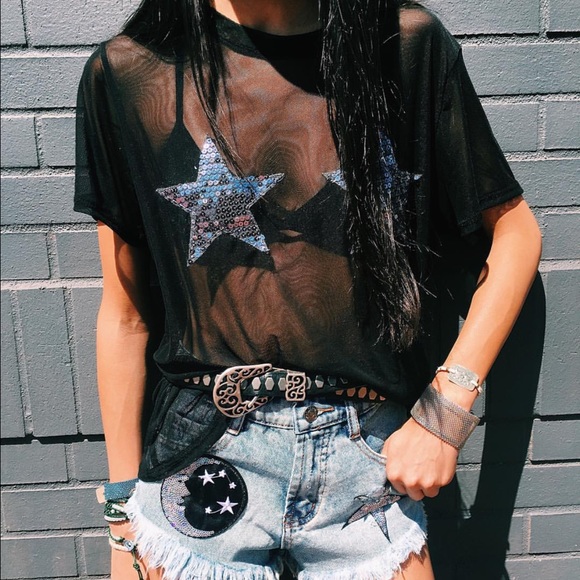 LF stores sheer star tank new