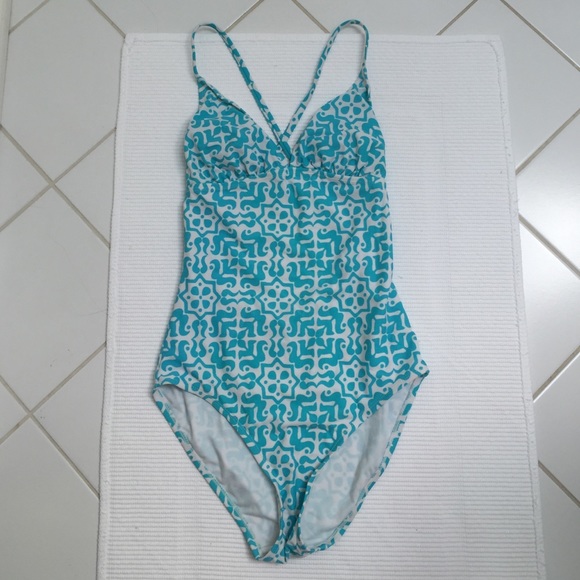 Teal One Piece Bathing Suit