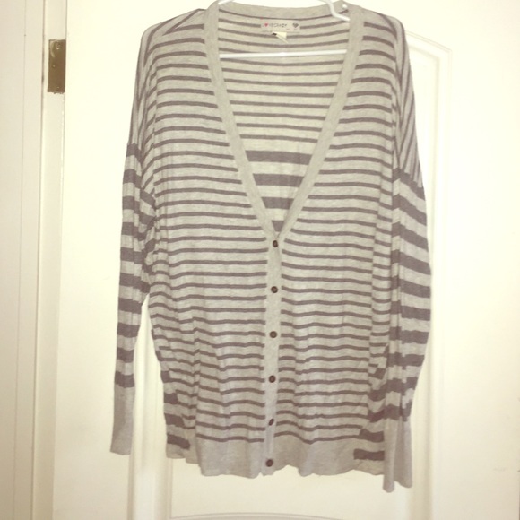 Stripe Grey Cardigan