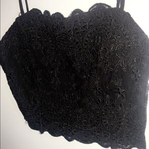 KENDALL & KYLIE Black Lace Top