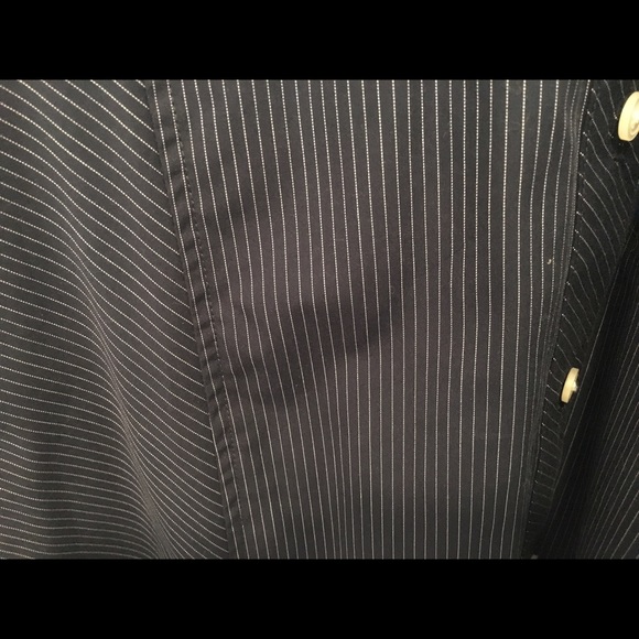 Old Navy (dark blue & white pinstripe) Button Top - Picture 3 of 3
