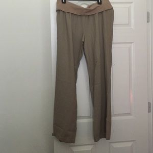 Knit waist linen pants