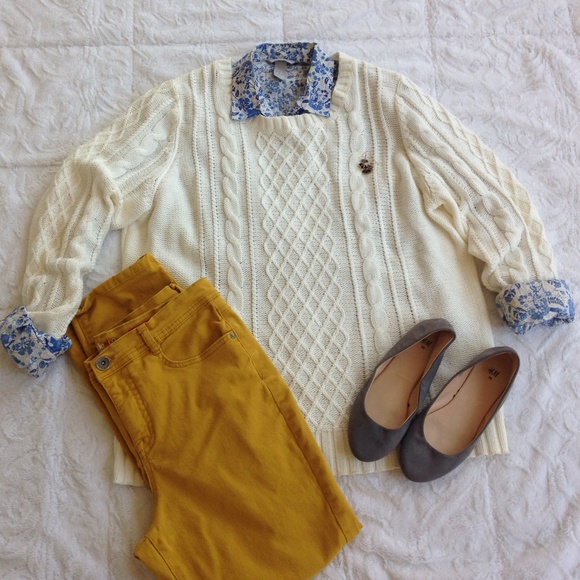 Cable knit sweater