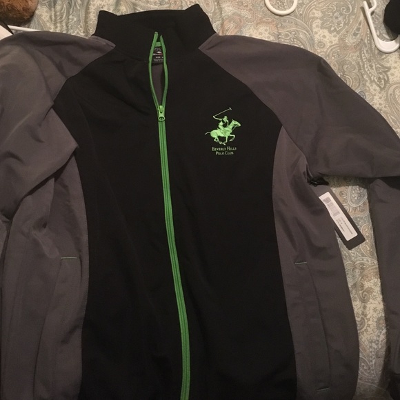 Black,gray, and lime green polo club jacket NWT