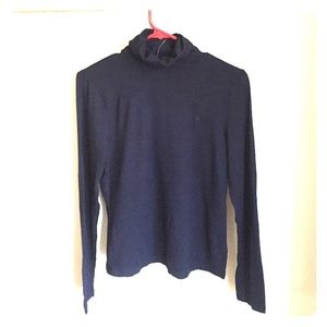 Ralph Lauren Navy Rayon Turtle Neck
