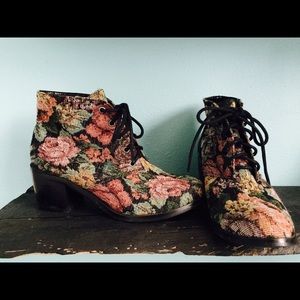 Vintage Floral Booties