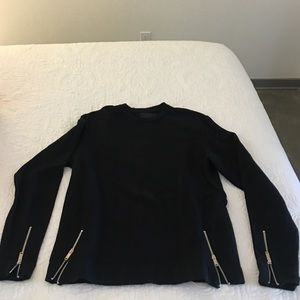 Top man crew neck sweat shirt with zipper size med