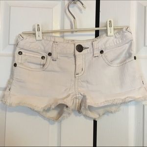 Free people white denim shorts