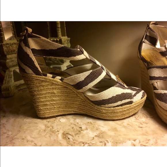 Michael kors zebra wedges NEW!!!
