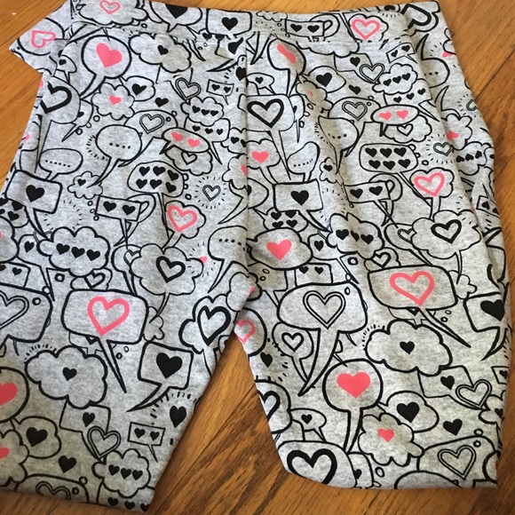 Aeropostale grey heart leggings