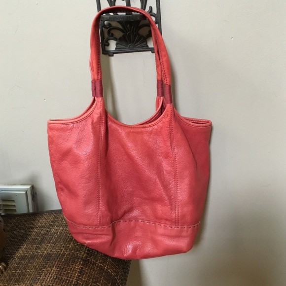 The Sak, sienna color real leather hobo bag.