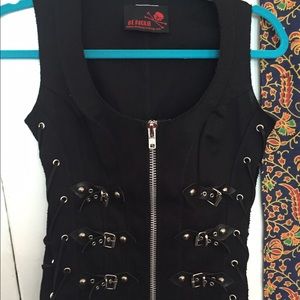 SOLD Serious Clothing Alt Goth Punk Corset Top