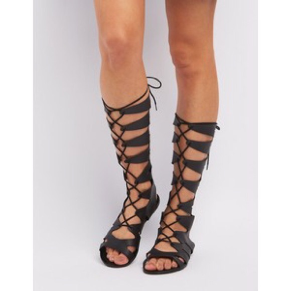 Charlotte Russe mid leg gladiator sandals!!
