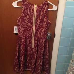 Maroon laced dress