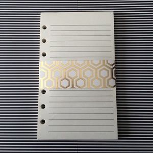 Gilded note refill A6 inserts