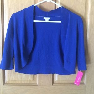 Royal blue crop cardigan