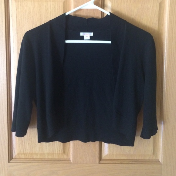 Black crop cardigan