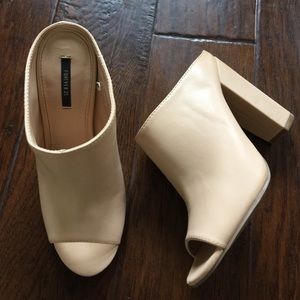 Forever 21 Cream Heel Wedges