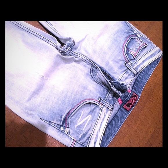 ReRock Express light wash skinny jean distressed