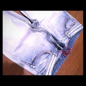 ReRock Express light wash skinny jean distressed