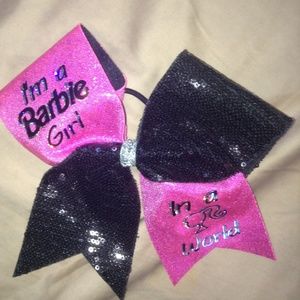 Barbie cheer bow
