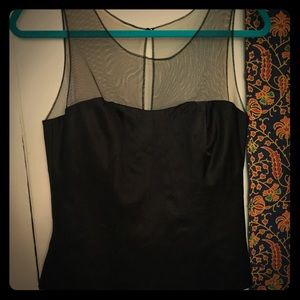 White House Black Market Silk Seamed Top