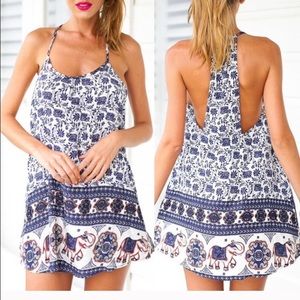 Blue Printed Sundress
