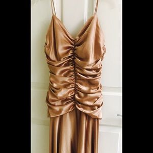 JESSICA MCCLINTOCK GOLD FORMAL GOWN/DRESS SIZE 10