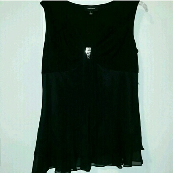 Black sleeveless dress top