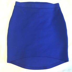 Royal Blue High Waist Mini Skirt