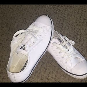 Converse white leather sneakers